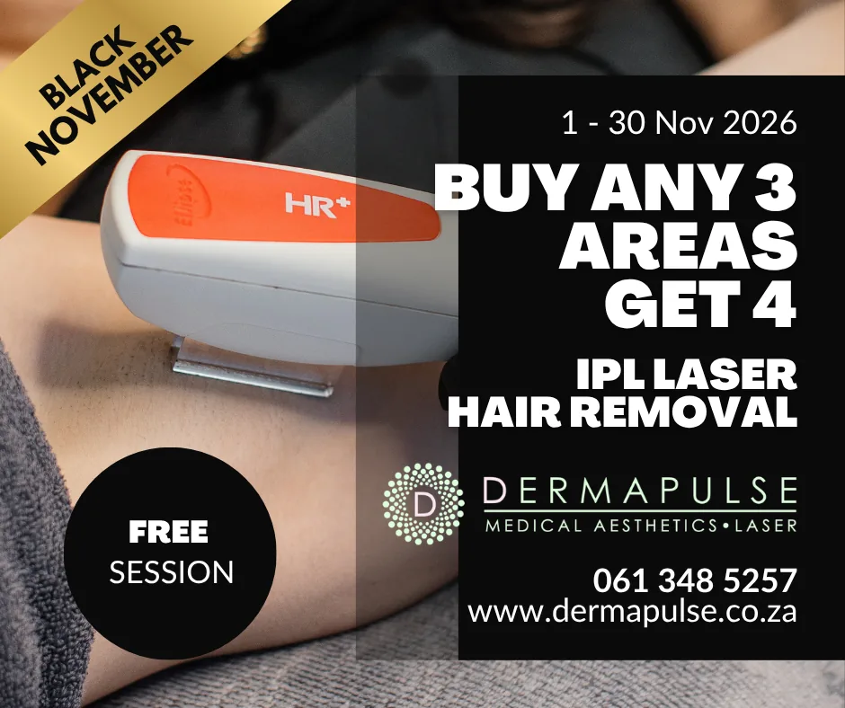Black November IPL laser hair removal special: buy any 3 areas, get 4